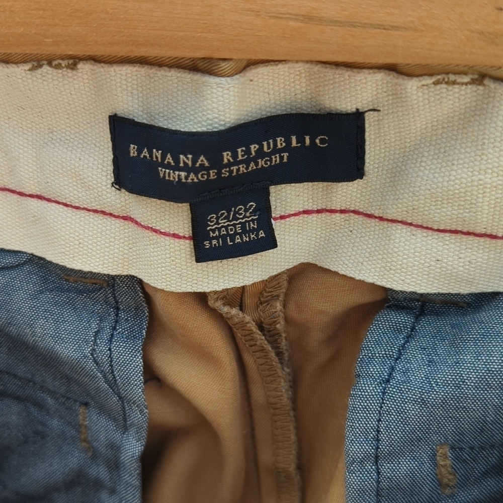Men's Banana Republic Vintage StraightFaded Beige Pants - 32x32 - Good Condition - Picture 3 of 6